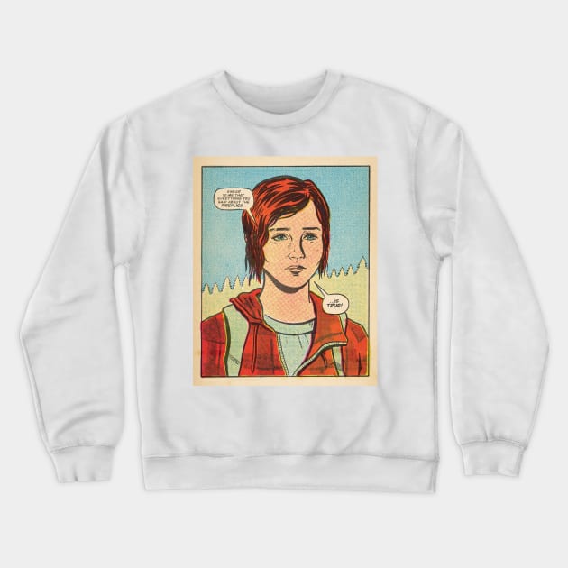 The Promise - The Last of Us Ellie fan art comic panel Crewneck Sweatshirt by MarkScicluna